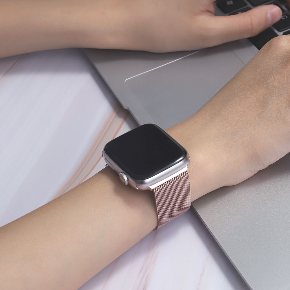 Dây Đeo Inox Milanes Khóa Nam Châm Cho Đồng Hồ Thông Minh Apple watch 44mm 45mm 41mm 42mm 40mm 38mm iwatch se 73456