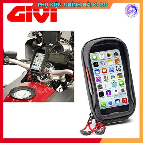 Giá Đỡ Xe Máy Xe Moto Đựng Điện Thoại Chống Nước Cực Tốt Givi S956B 4.7 Inch Hàng Chính Hãng Bảo Hành 1 Năm