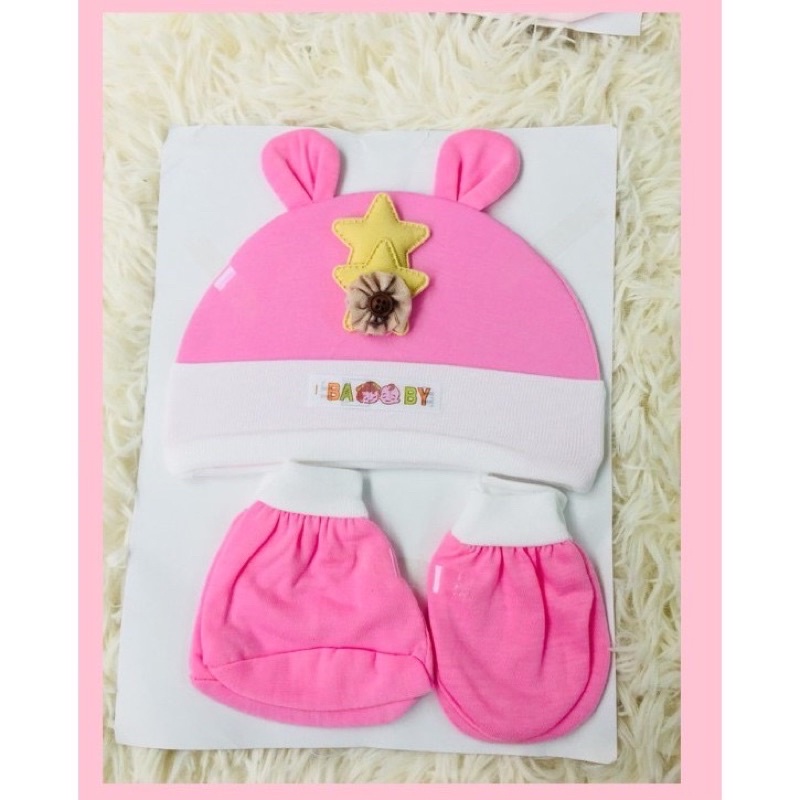 Set mũ bao tay bao chân sơ sinh đến 3 tháng tuổi cho bé trai bé gái - nón, vớ trẻ em