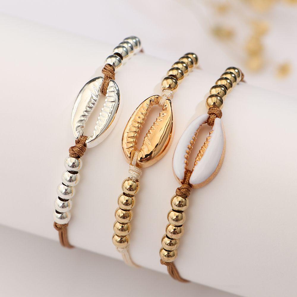 Vòng Tay Vỏ Sò Thời Trang|Trang Sức Đi Biển Dân Tộc Có Thể Điều Chỉnh Kích Cỡ