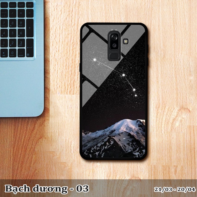 Ốp kính samsung J8 in cung hoàng đạo