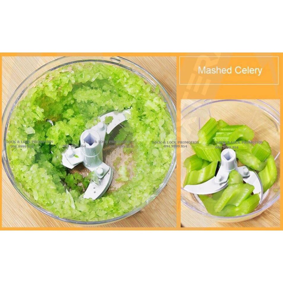 Dụng cụ xay tỏi ớt bằm rau củ quả Lock&Lock Mini Slicer CKS302