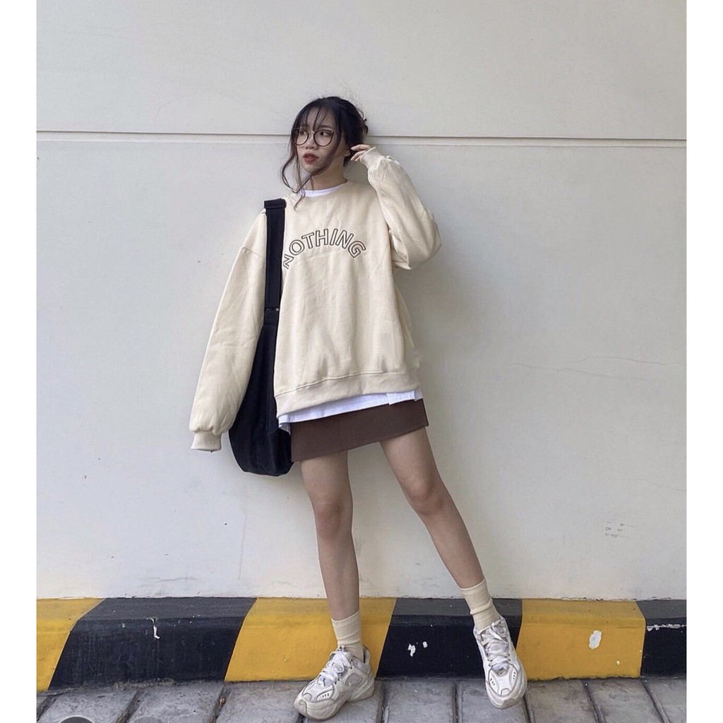 [Mã WARUN27 giảm 12k đơn 99k] Áo Sweater NOTHING Unisex (Bo Vải) 1hi | BigBuy360 - bigbuy360.vn