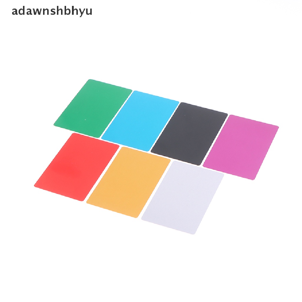 Set 10 thẻ kinh doanh kim loại hợp kim nhôm trống DIY in laser