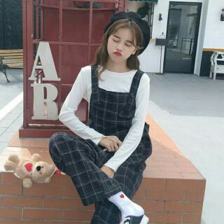 Yếm quần caro