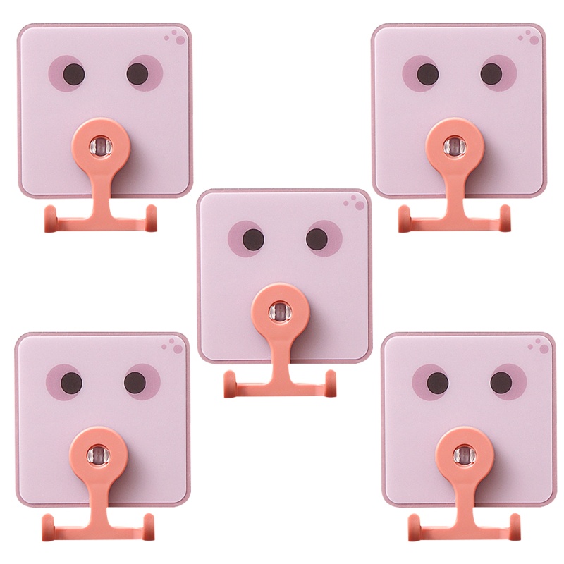 Set 5 Móc Treo Đồ Gắn Tường Thiết Kế Hai Đầu Tiện Dụng