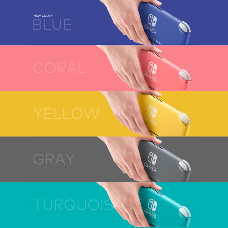Máy chơi game cầm tay Nintendo Switch Lite 5.5'' 32GB Gray Yellow Turquoise Coral Cool Blue Pokemon - Hàng Chính hãng