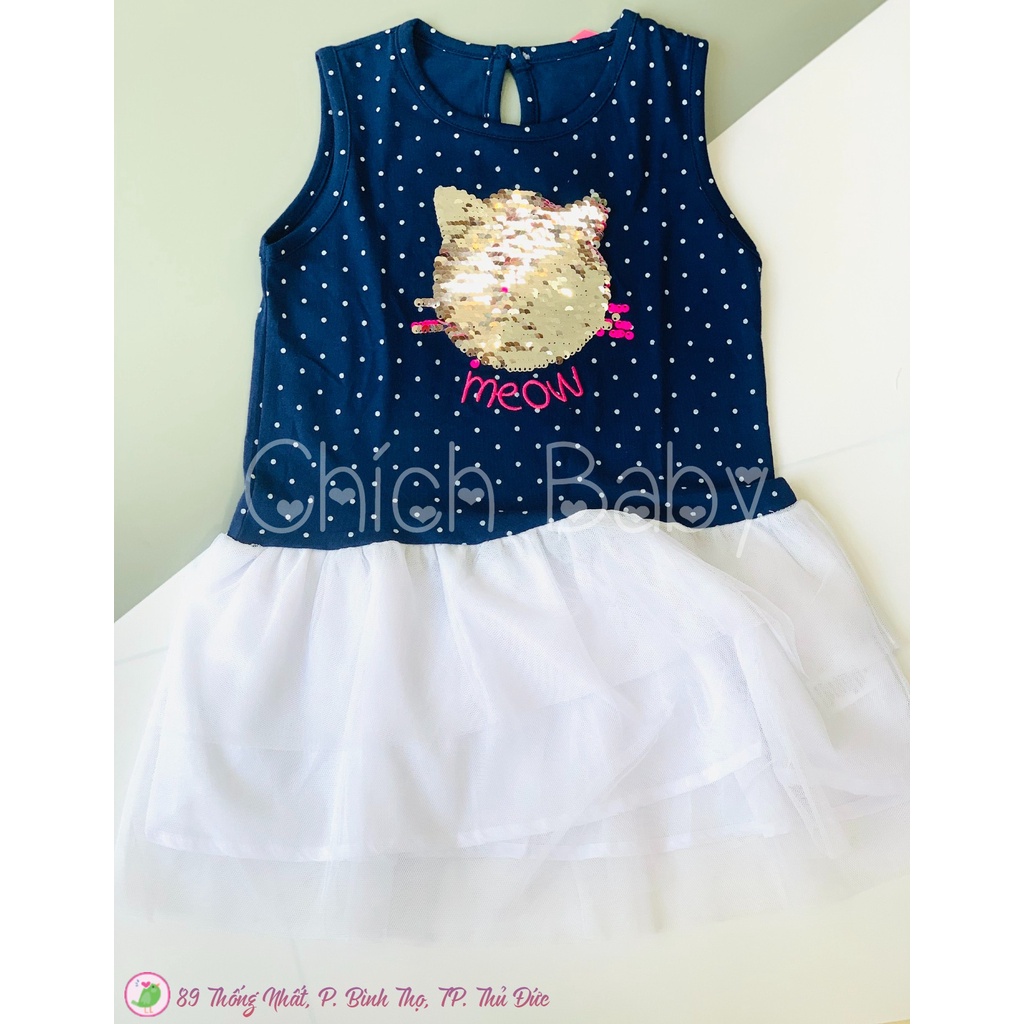 👗 😻 Đầm thun chân voan mèo kim sa lật