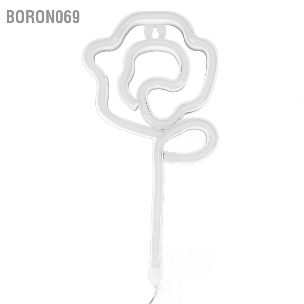 Boron069 Đèn neon Hoa hồng Phong cách ngày lễ tình nhân Cầu hôn Lời tỏ cảnh đám cưới trang trí nội thất
