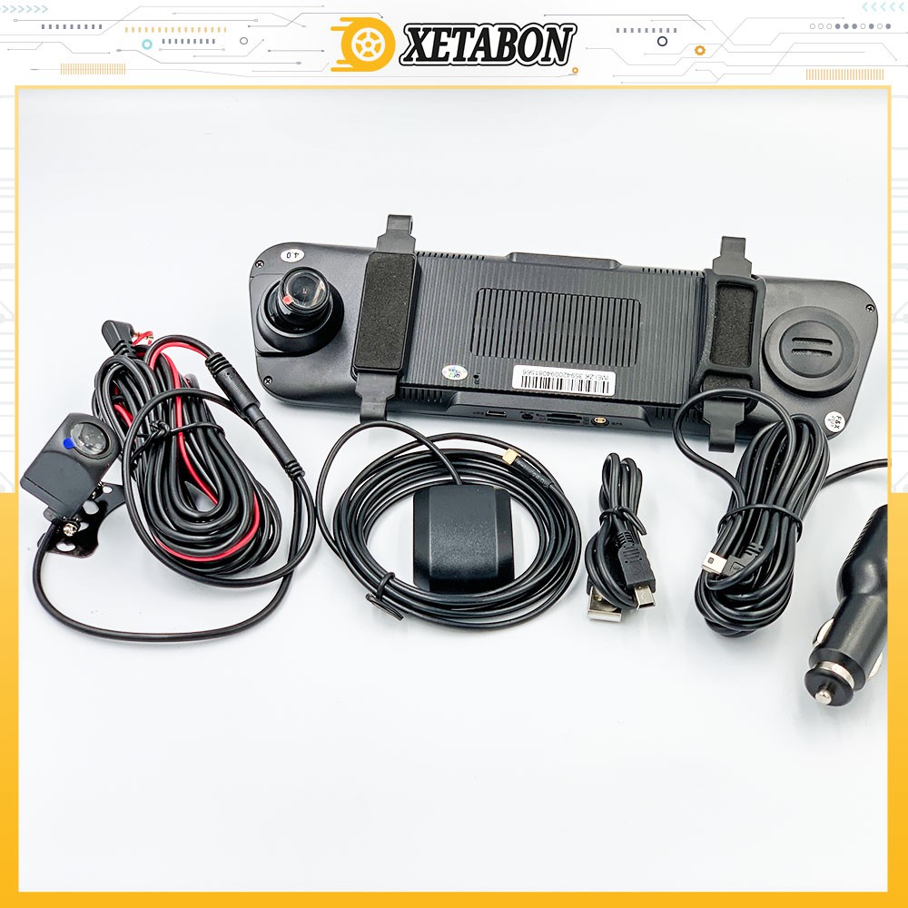 Camera Hành Trình Gương D10 FullHD Xetabon - Tích Hợp Đầy Đủ Tính Năng Như Điện Thoại Thông Minh - Bảo Hành 12 Tháng