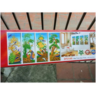 Tranh đính đá tứ quý DF2585 (30 x 75 x 4 cm)