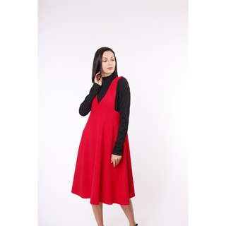 Đầm yếm nhung thu đông xuất Nhật