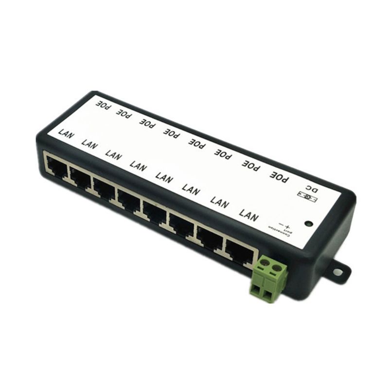 Bộ Chia Nguồn Điện Eth 10 100Mbps DC12V-48V Dành Cho Camera CCTV Po