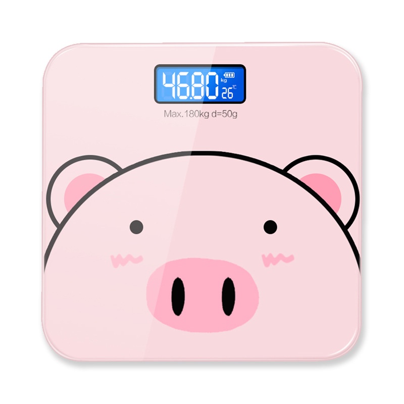 Cân điện tử sức khỏe - cân điện tử gia đình mini tiện lợi, bền đẹp, độ chính xác cao Max 180kg - Tặng kèm pin AA