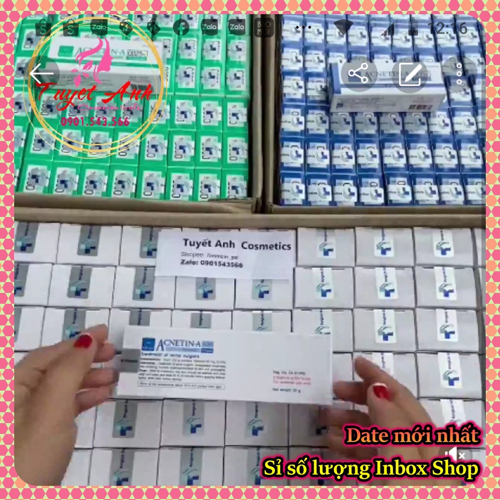 [Auth-Thailand] Tretinoin 0.025% - 0.05%, Kem dưỡng giảm mụn, chống lão hóa, đẹp da