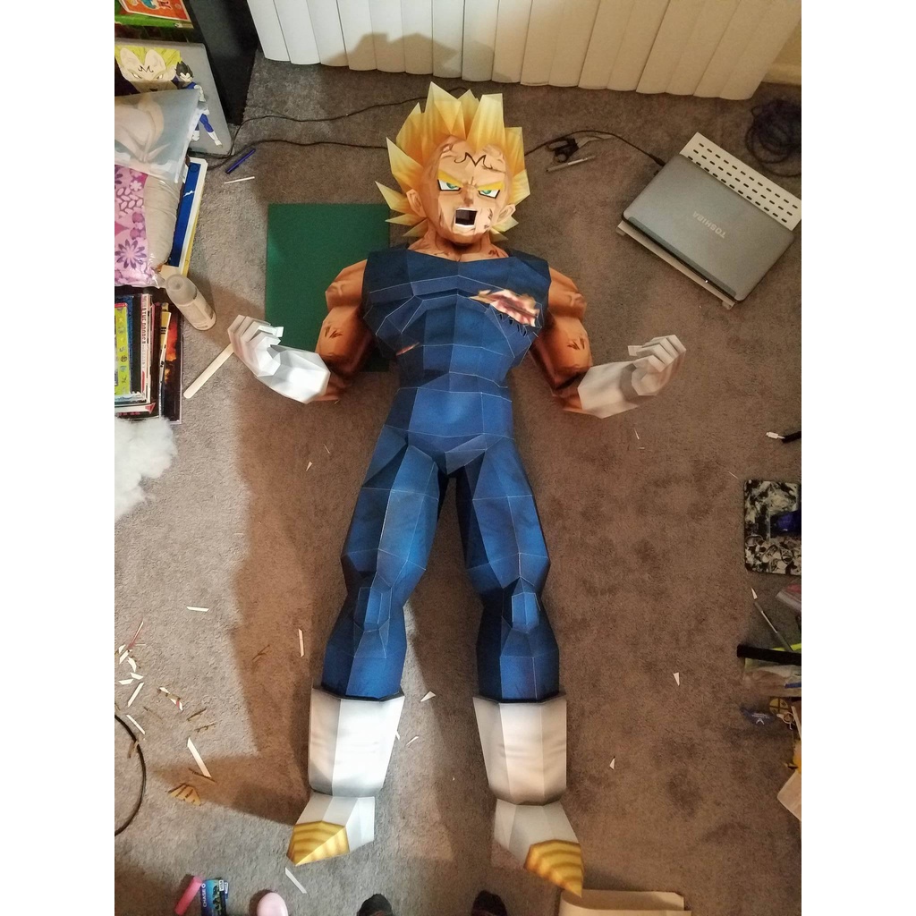 Mô hình giấy majin Vegeta - Cadic Dragonball figures mô hình bảy viên ngọc rồng 1m75