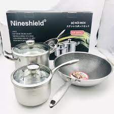Bộ nồi Inox 3 món Nineshield KB-BNI62
