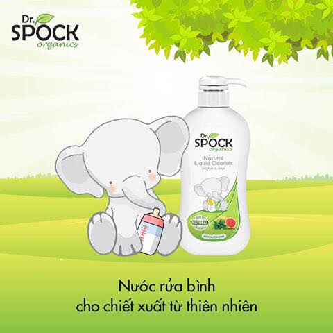 [Chính hãng] Nước giặt xả cho trẻ từ 0-6M, Sữa tắm gội Dr. Spock từ 0-6M, Nước rửa bình sữa Dr. Spock Organic