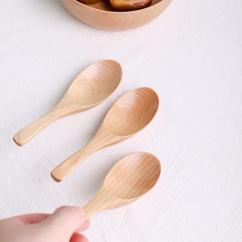 Muỗng gỗ ăn cơm chống nóng Spoon woods 14,5cm -Tonic home