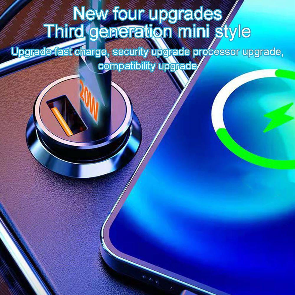 Cốc Sạc Nhanh 20W USB QC 3.0 Cho Xe Hơi