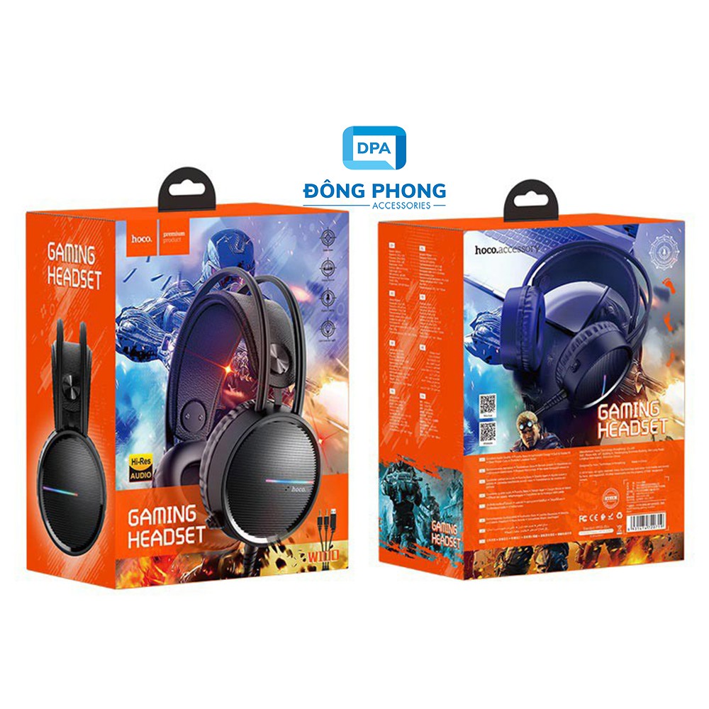 Headphone Hoco W100 Chính Hãng Led RGB - Tai Nghe Chụp Tai Chính Hãng | BigBuy360 - bigbuy360.vn