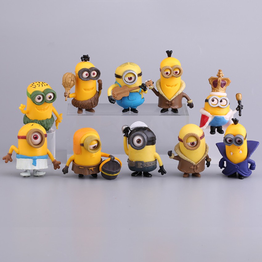 Bộ 10 đồ chơi mô hình Minions dễ thương - Kẻ cắp mặt trăng Despicable Minion New4all