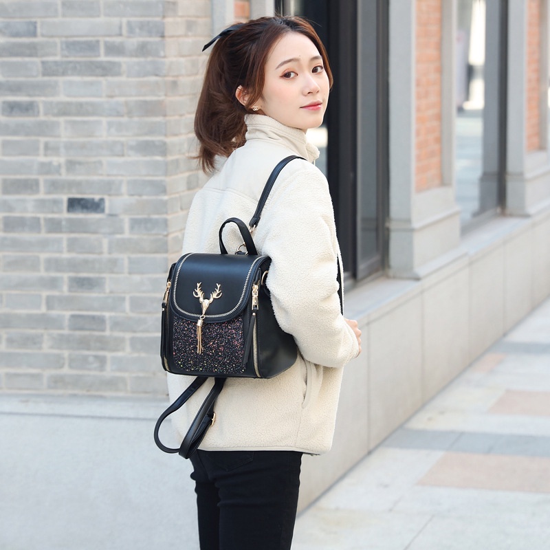 Ba lô CHUWANGLIN đính kim sa thời trang cho nữ