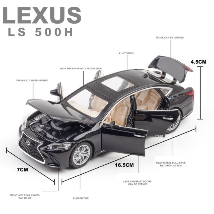 Xe mô hình kim loại Lexus LS500H tỷ lệ 1:32