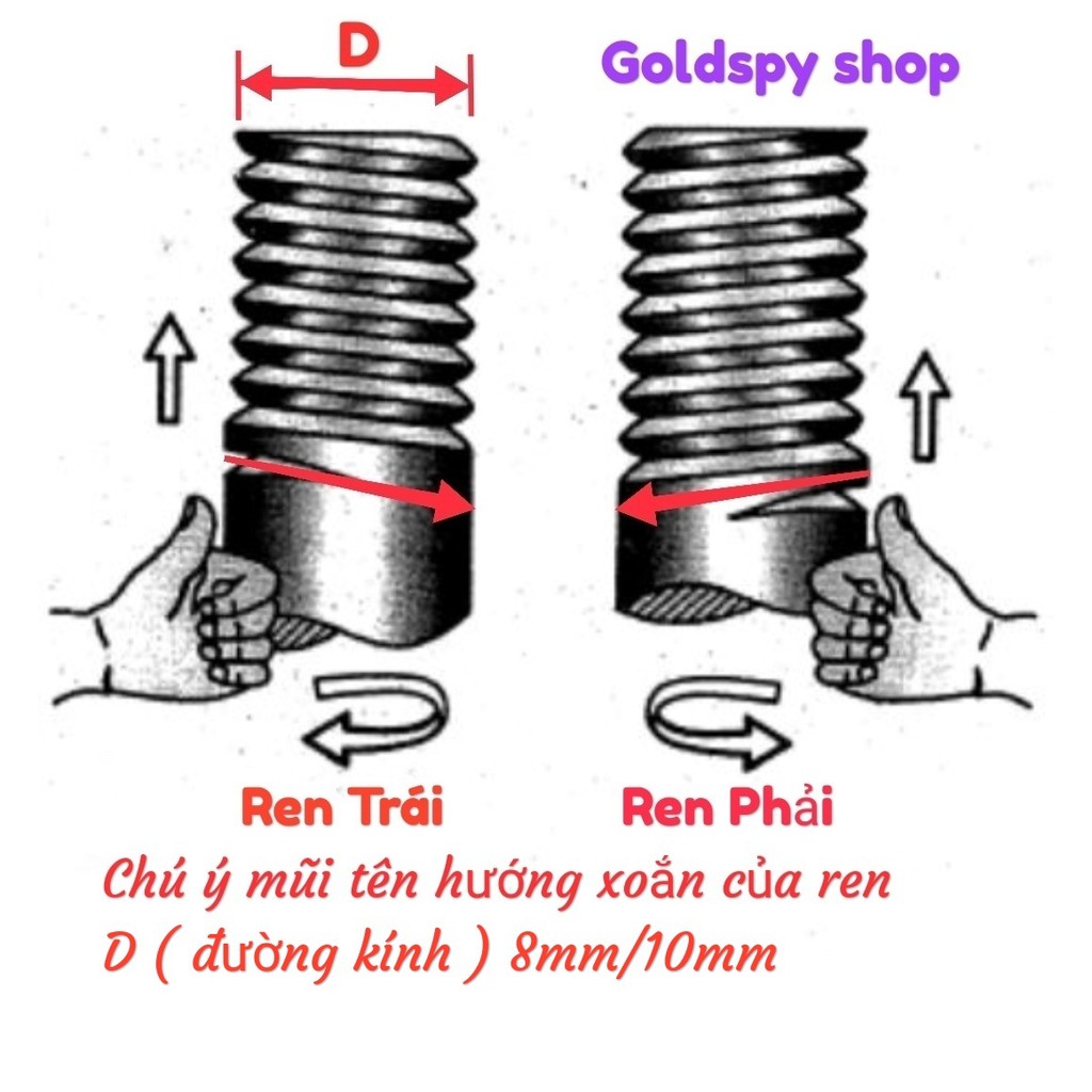 Ốc nâng chân kính - chuyển gen chân kính (giá 1 cái) - phukientuhien