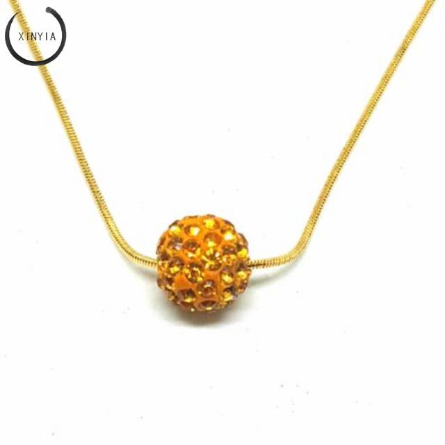 Dây Chuyền Titan Đính Đá Pha Lê Chống Gỉ Sét Xinh Xắn Cho Nữ