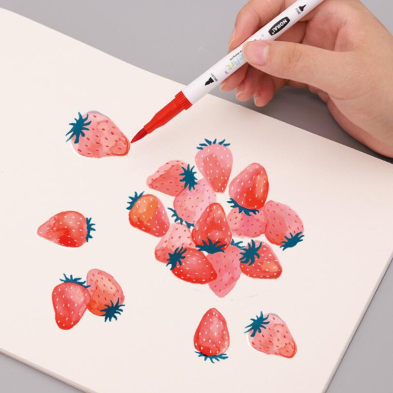 Seng Set 12 / 18 / 24 Cọ Vẽ Màu Nước Hai Đầu Tiện Dụng