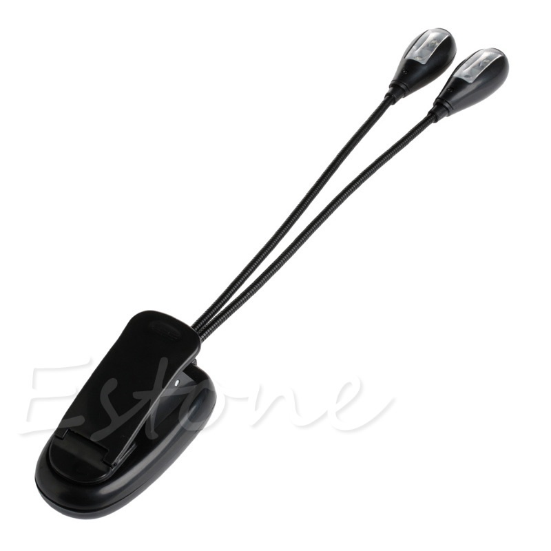 Đèn đọc sách 4 bóng LED 2 đầu linh hoạt có kẹp gắn tay tiện dụng