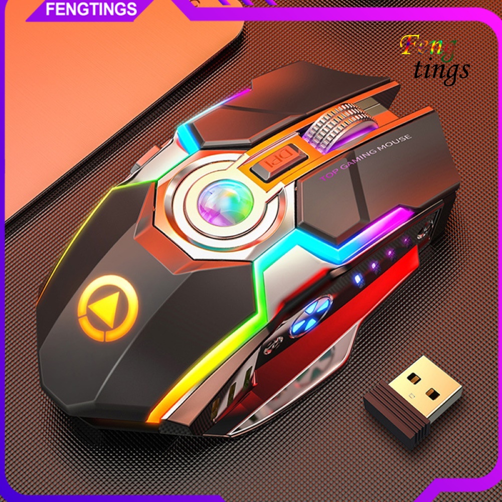 Chuột Gaming Không Dây A5 Ergonomic Rgb 7 Nút 1600dpi
