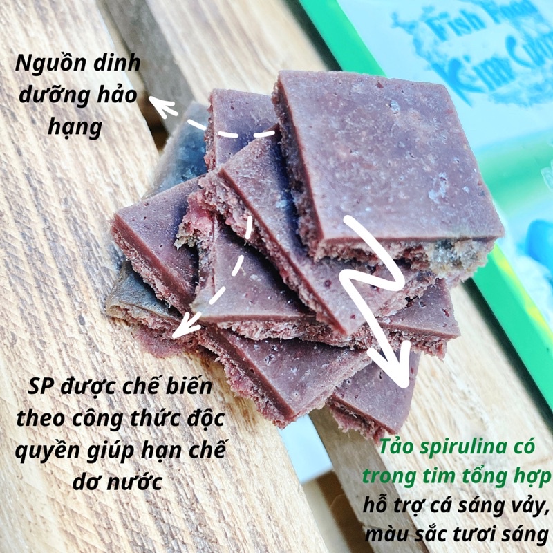 Tim bò Kim Cương - loại TổngHợp - 5gói/500g - thức ăn chăm sóc cho cá cảnh - tăng màu,body và đầu - giàu dinh dưỡng