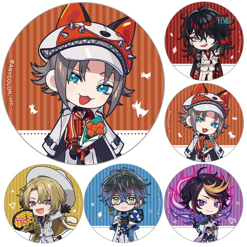 Huy Hiệu Cài Áo Họa Tiết Hoạt Hình Ike Eveland Vox Akuma Luca Kaneshiro