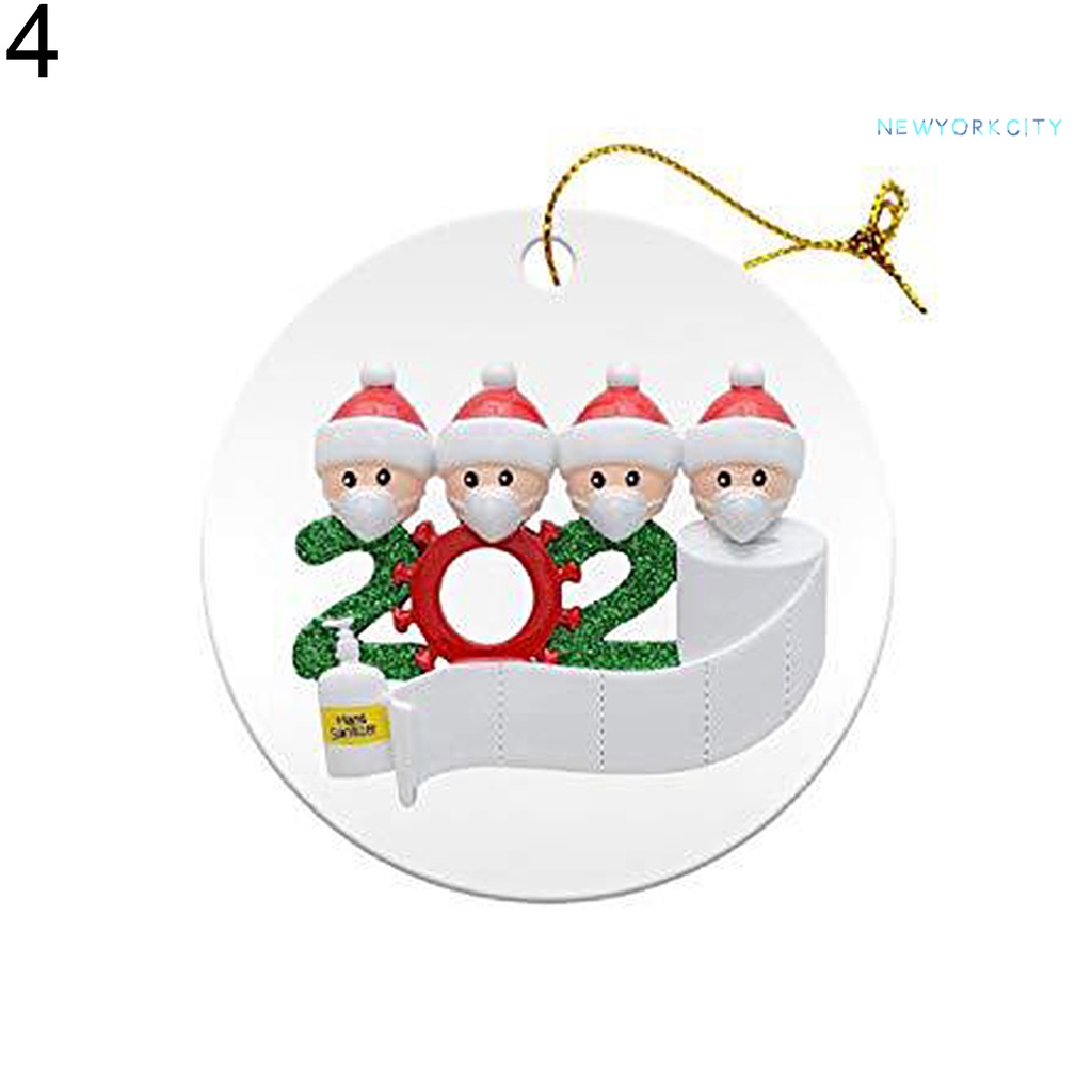 Phụ Kiện Treo Trang Trí Giáng Sinh Hình Ông Già Noel Và Số Bằng Gỗ