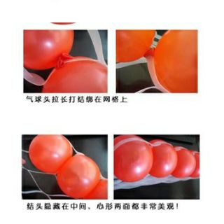 Lưới hình trí tim đan bằng bóng bay