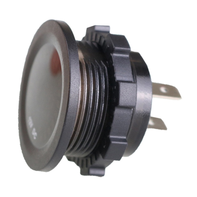 Vôn Kế LED Hình Tròn Kỹ Thuật Số Chống Thấm Nước Tiện Dụng Cho Xe Hơi /