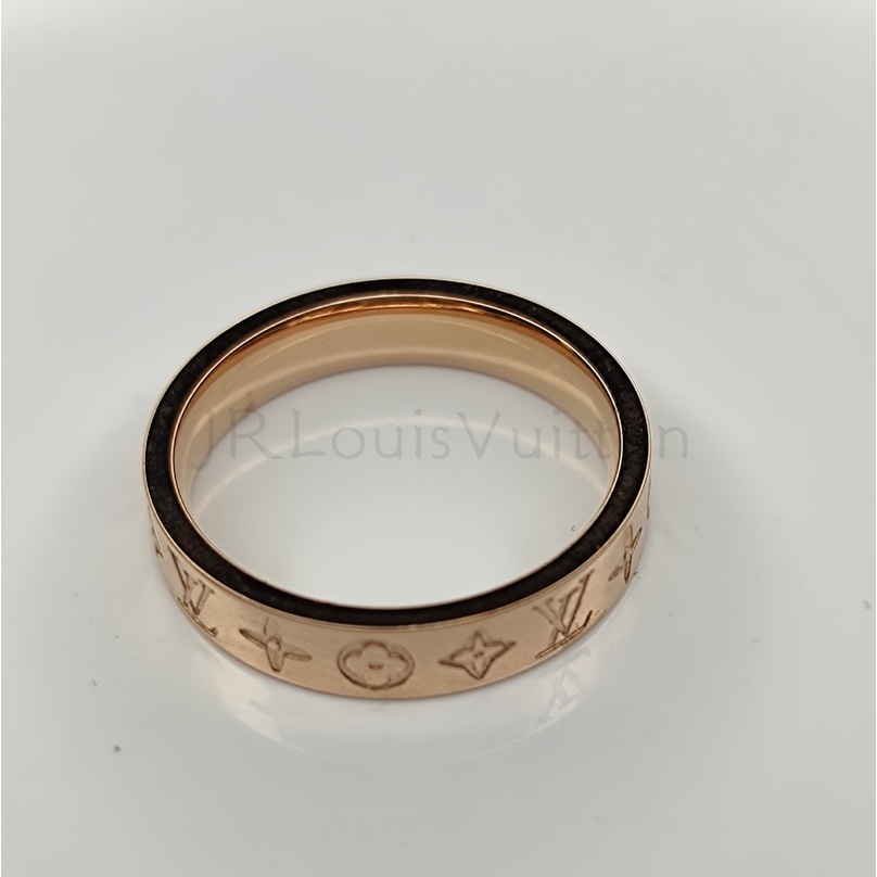Nhẫn Nanogram điêu khắc logo Louis Vuitton sang trọng dành cho nam và nữ