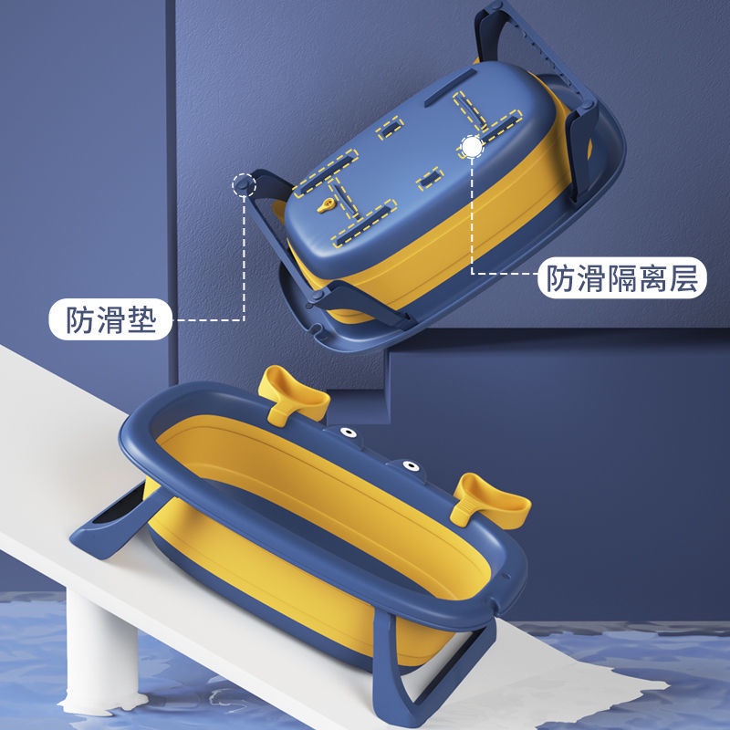 Pet bathtub folding cat and dog bathtub anti-running wash cat basin portable outdoor puppy bathtub