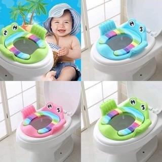 Thu Nhỏ Bồn Cầu Hình Con Ếch Có Tay Vịn Cho Bé