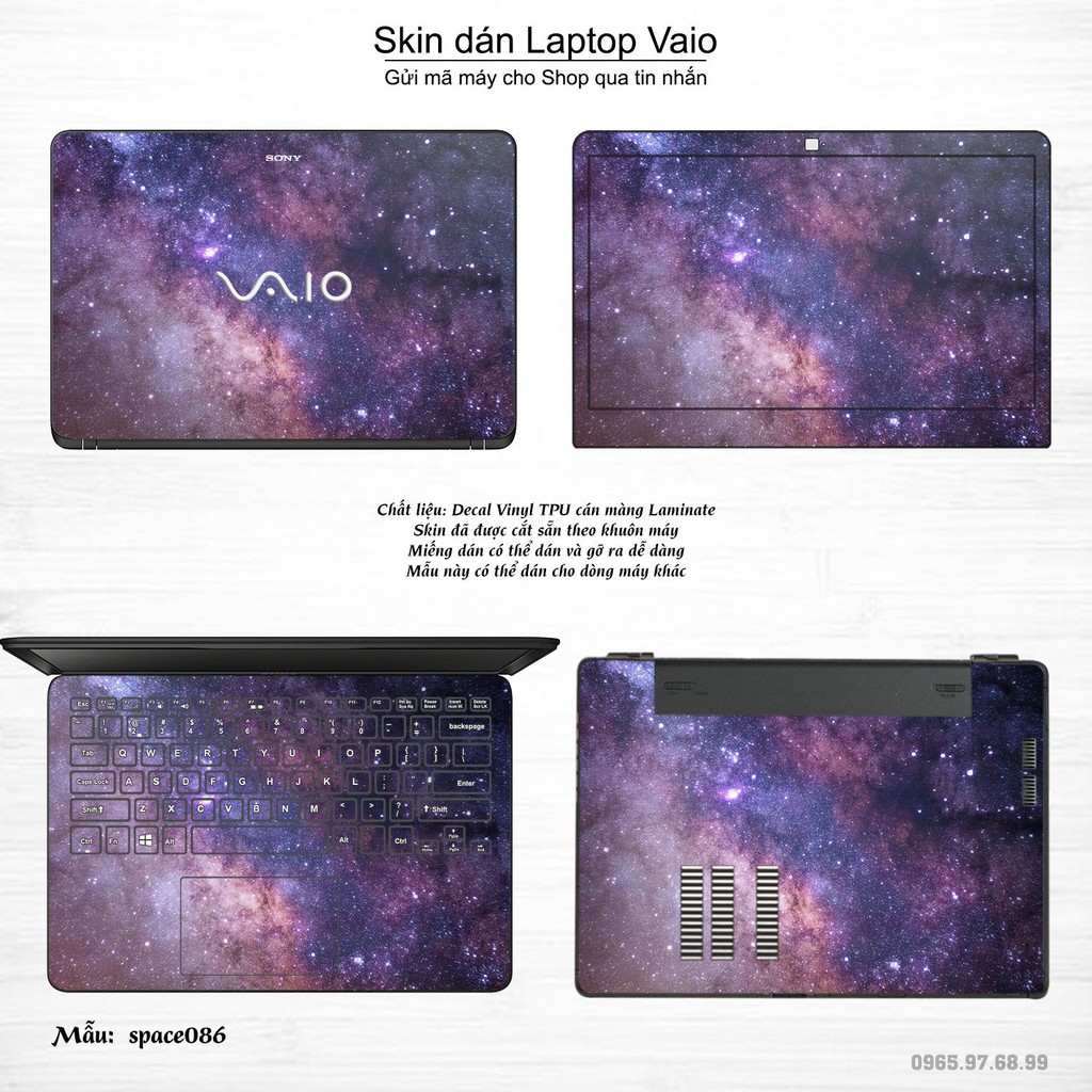 Skin dán Laptop Sony Vaio in hình không gian _nhiều mẫu 15 (inbox mã máy cho Shop)
