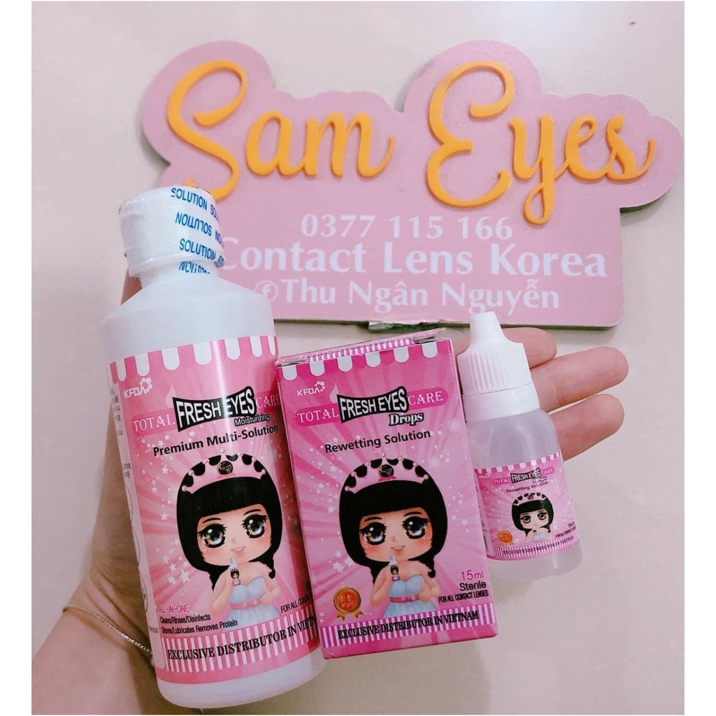 Nước ngâm rửa lens, nhỏ mắt lens aqua b5, frenz pro b5, fresh eyes - ảnh sản phẩm 4