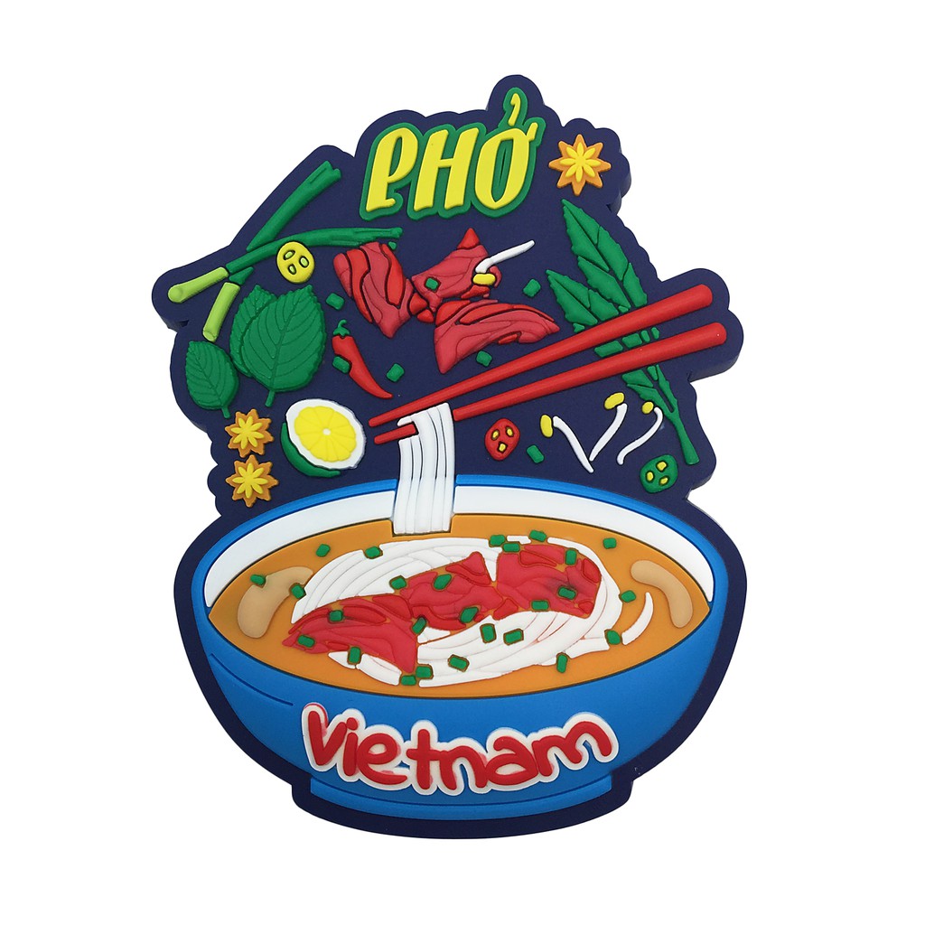 Nam châm trang trí tủ lạnh - Fridge Magnet - Phở - Vietnam Magnet