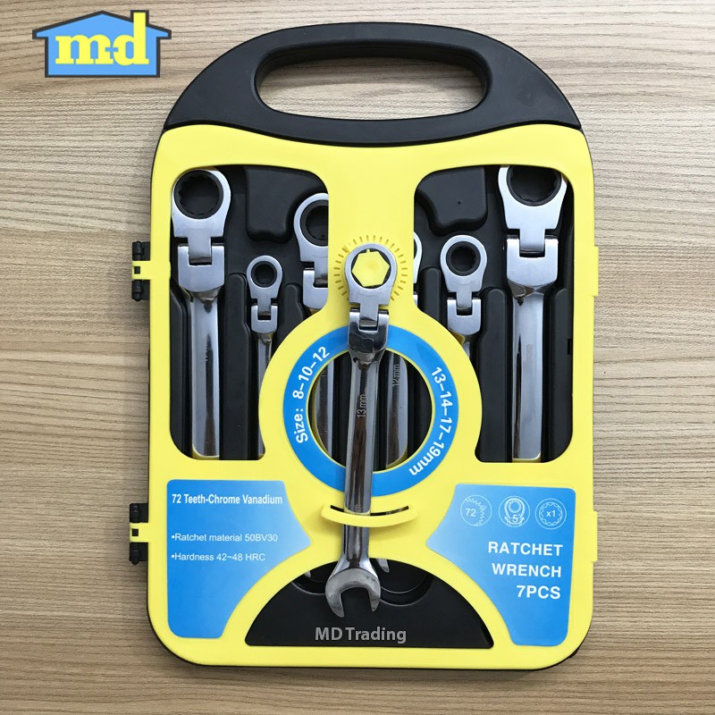 Bộ cờ lê gật gù 7 chi tiết tự động RATCHET WRENCH