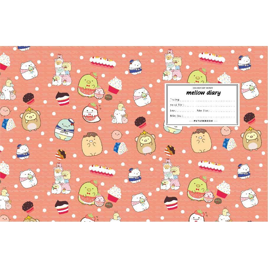 Giấy Bao Tập Cute 2in1 Futurebook (Xấp 5 Cái) - Giấy Bao Tập Màu Pastel (20.5x32 cm) - Giấy Bao Tập Caro - Nhiều Mẫu