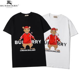 Áo Thun Tay Ngắn Cổ Tròn In Chữ Burberry S-Xxl