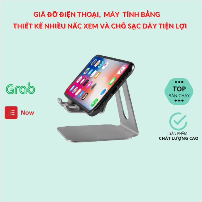 Kệ Giá Đỡ Điện Thoại Đa Năng Xem Phim Có Chân Cắm Sạc Tiện Lợi