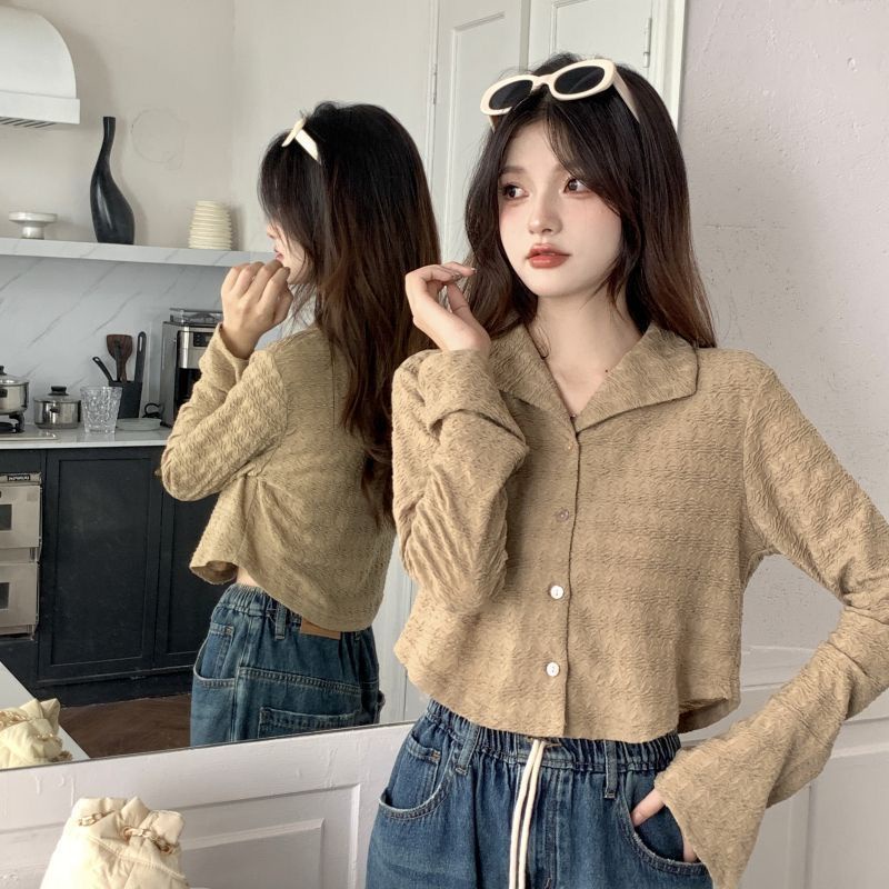 Áo Cardigan Mỏng Tay Loe Dài Thời Trang Mùa Thu Mới Cho Nữ