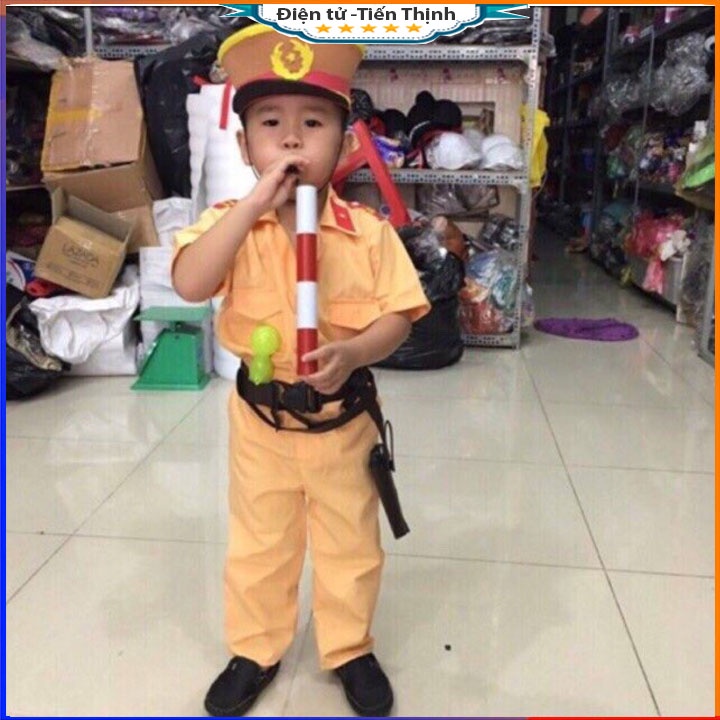 Bộ Quần áo công an giao thông trẻ em